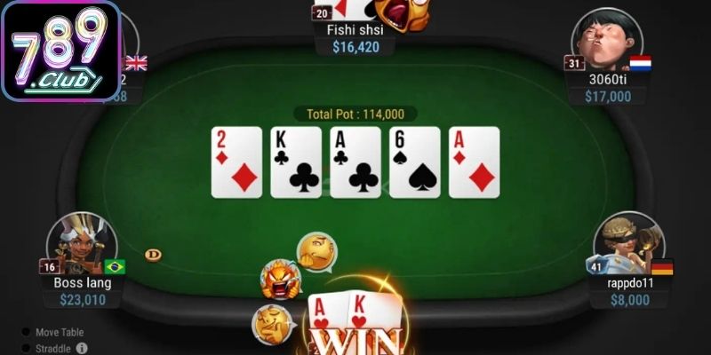 Không gian đấu trí hoàng gia tại poker 789Club 